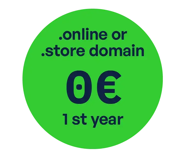 online or store domain 0 €